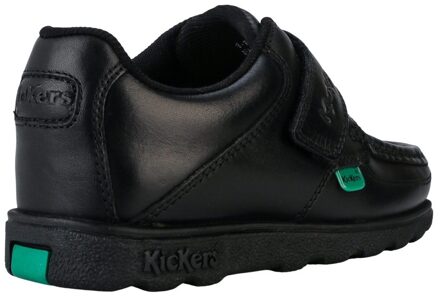 Kickers Jongens Fragma Lo Leren Riempjes Schoenen (Zwart) - maat EU 27 / UK 9