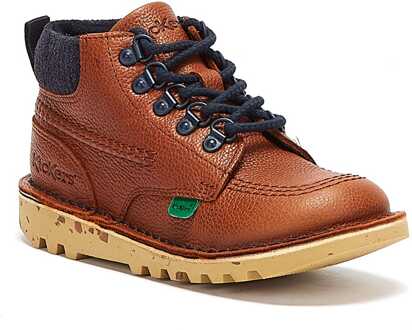 Kickers Jongens Meisjes Kickers Kick Hi Winter Volnerf Junior Bruine Laarzen