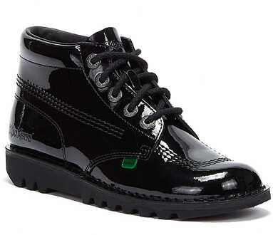 Kickers Kick Hi Dames Laklaarzen - (Zwart) - EU 42 / UK 8