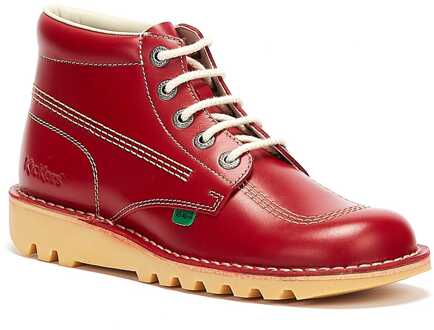 Kickers Kick Hi Heren Rood Leren Laarzen - maat