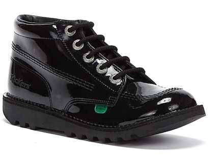 Kickers Kick Hi Patent Meisjes Laars Zwart