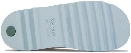 Kickers Kinder Kick Hi Fleur Patent Meisjeslaarsjes in Wit