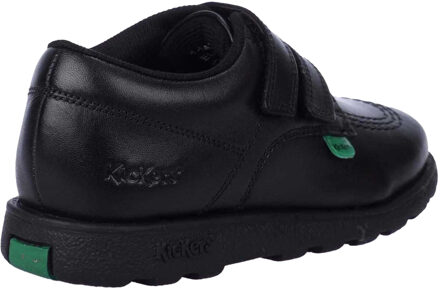 Kickers Kinder/Kinder Fragma Lo Leren Bandjes Schoenen (Zwart)
