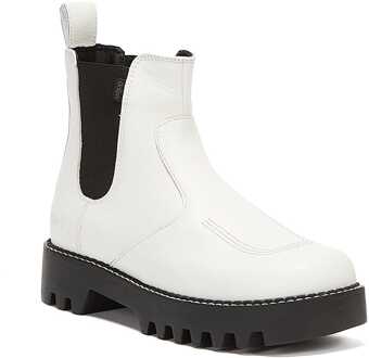 Kickers Kizziie Chelz Dames Wit Laarzen - EU 36.5 / UK 3.5
