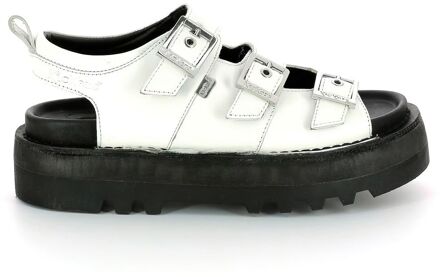 Kickers Knox Lo Dames Wit/Zwart Sandalen - maat