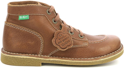 Kickers Legendiknew Veterschoenen van Leer Kickers , Brown , Dames - 36 Eu,37 Eu,41 Eu,39 Eu,38 EU