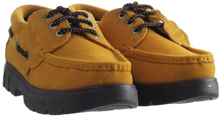 Kickers Lennon Heren Bruine Schoenen Geel