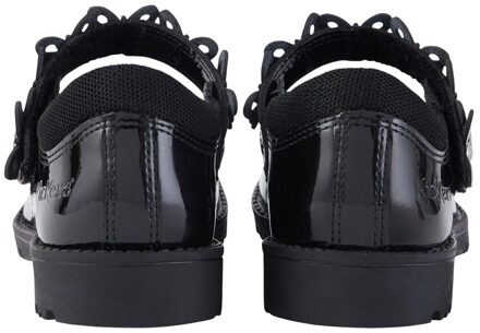 Kickers Meisjes Lachly Vlinder Lakleer Schoolschoenen (Zwart)