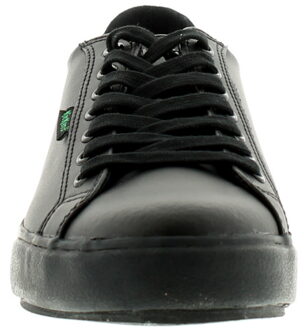 Kickers Nieuwe heren/heren zwarte kickers tovni lederen bovenste veterschoenen casual schoenen