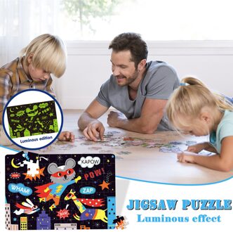 Kid 30-80 Stuks Lichtgevende Ruimte Adventure En Mini Dier Papier Puzzel Volwassen Kinderen Speelgoed Vorm Puzzel Educatief speelgoed HLJ210104017