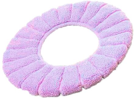 Kid/Adult Bathroom Filling Soft Thickened Seat Pads Washable Warmer Toilet Mat Cover Winter Universal Toilet Pad O-ring roze