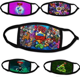 Kid Adult Masks Brawling Stars Mouth Masks Men Women Face Mask Reuseable Antidust Mask Children Cartoon Game Anime Figure Masks
