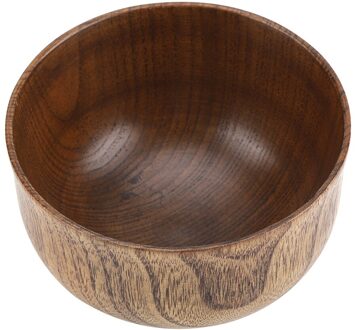 Kid Kind Houten Handgemaakte Kom Voedsel Container Hittebestendig Servies Houten Fruit Bowls Handwerk Art Werk Decoratie