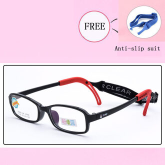 Kid Optische Brilmonturen Jongen Meisje Bijziendheid Brillen Kind Brilmontuur Student Vierkante Brillen Sport slip hoofdband G1077-25 C1