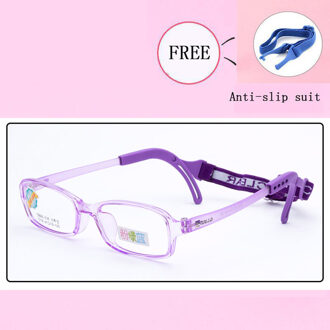 Kid Optische Brilmonturen Jongen Meisje Bijziendheid Brillen Kind Brilmontuur Student Vierkante Brillen Sport slip hoofdband G1077-25 C5