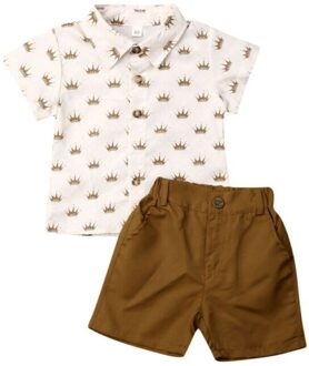Kid peuter jongen twee stukken set korte mouw korte pak set voor kinderen baby boy kleding 12m