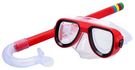 Kid 'S Duikbril Met Snorkel Kinderen Zwemmen Duikbril Watersport Duiken Snorkelen Zwemmen Duiken Masker rood-02