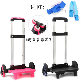 Kid Trolley For Backpack And School Bag Luggage For Children 2/6 Wheels Expandable Rod High Function Trolly