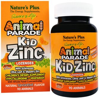 Kid Zinc Lozenges, Natural Tangerine Flavor (90 Animals) - Nature's Plus