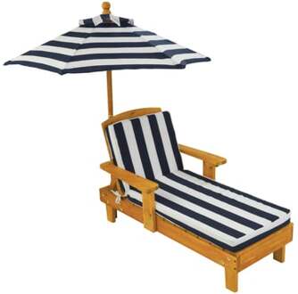 KidKraft Kinderligbedset marineblauw hout 3-delig 00105 Bruin