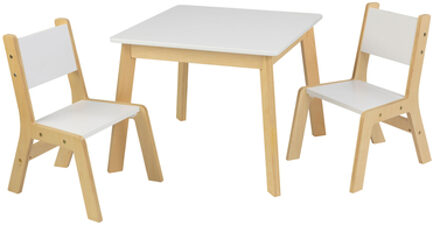 KidKraft Moderne set met tafel en 2 stoelen - wit