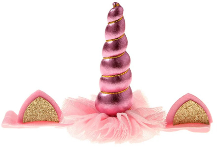 Kidocheese Bunny Ears Unicorn Horn Headband 3Pcs/pack Unicorn Floral Crown Headband For Baby Photo Prop Girl Hair Band Headwear