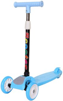 Kids 3 Wiel Kick Scooter Met Knipperende Wielen Verstelbare Hoogte Balans Coördinatie Training Voor Kinderen Aged 2 Tot 8 blauw nee licht