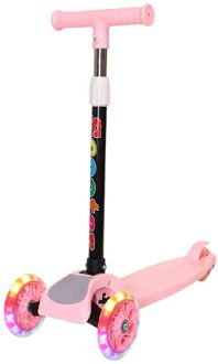 Kids 3 Wiel Kick Scooter Met Knipperende Wielen Verstelbare Hoogte Balans Coördinatie Training Voor Kinderen Aged 2 Tot 8 roze licht