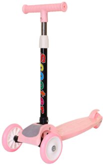Kids 3 Wiel Kick Scooter Met Knipperende Wielen Verstelbare Hoogte Balans Coördinatie Training Voor Kinderen Aged 2 Tot 8 roze nee licht