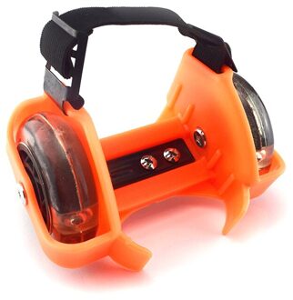 Kids Adult Knipperende Rolschaatsen Schoenen Kleine Wervelwind Katrol Flash Wiel Hak Kinderen Rolschaatsen Sport Roller Skate Schoen Oranje