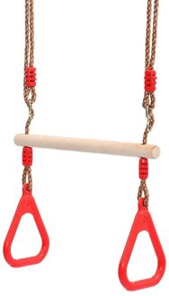 Kids Adult Outdoor Indoor Multifunctionele Hout Trapeze Swing Met Plastic Ringen Grappig Spel Speelgoed Voor Chhildren Sport