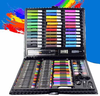 Kids Art Set Kinderen Tekening Set Water Kleur Pen Krijt Oliepastel Schilderij Tekening Tool Art Supplies Briefpapier Set 150 stuks