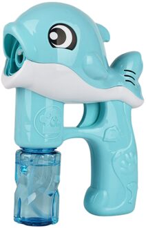 Kids Automatische Dolphin Bubble Gun Speelgoed Zomer Zeep Water Bubble Machine 2-In-1 Elektrische Bubble Machine Voor kinderen Speelgoed blauw