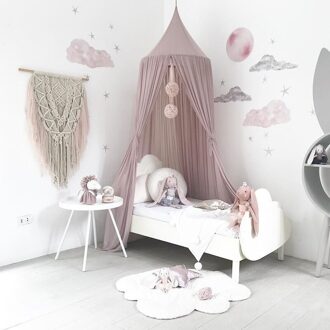 Kids Baby Bed Luifel Bedcover Klamboe Prinses Kinderen Meisjes Mooie Gordijn Beddengoed Koepel Tent Slaapkamer Paars