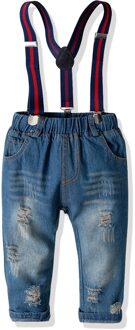 Kids Baby Jongen Jarretel Lange Denin Broek Modieuze Ripped Jeans Lange Broek Voor 1-6Y Jongens Van Lente En Herfst Slijtage 4T