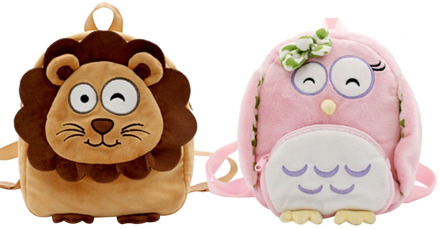 Kids Backpack with Safety Leash Lovely 3D Plush Cartoon Animal Schoolbag Toddler Children School Bags Girls Boys Backpack