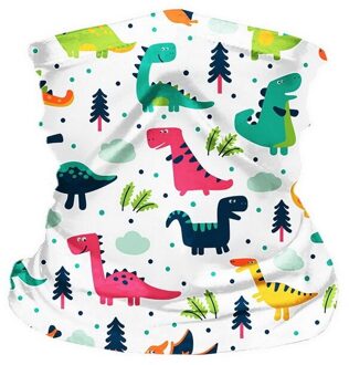 Kids Bandana Outdoor Sport Masker Winddicht Zonnebrandcrème Bivakmuts Warmer Gaiter Buffs Hoofddoek Kinderen Wandelen Fietsen Gezichtsmaskers dinosaurus 1