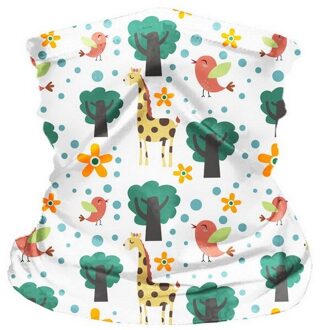 Kids Bandana Outdoor Sport Masker Winddicht Zonnebrandcrème Bivakmuts Warmer Gaiter Buffs Hoofddoek Kinderen Wandelen Fietsen Gezichtsmaskers giraffe