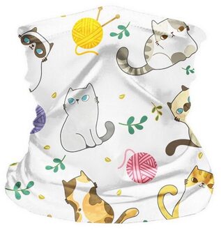 Kids Bandana Outdoor Sport Masker Winddicht Zonnebrandcrème Bivakmuts Warmer Gaiter Buffs Hoofddoek Kinderen Wandelen Fietsen Gezichtsmaskers kat