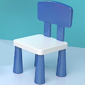 Kids Bench Kleuterschool Nursery Play Game Kruk Dikker Baby Seat Plastic Kleine Rugleuning Eetkamerstoel Huishouden Kind Meubels blauw wit