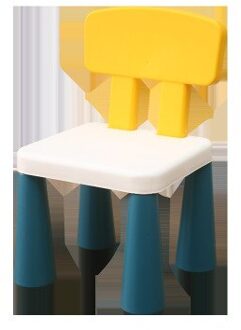 Kids Bench Kleuterschool Nursery Play Game Kruk Dikker Baby Seat Plastic Kleine Rugleuning Eetkamerstoel Huishouden Kind Meubels geel wit