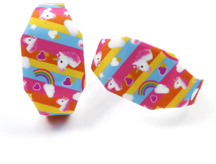 Kids Boys Girls Unicorn Printing Soft Rubber Fashion Digital Led Watches Wholesale Children Students Rainbow Luminous Watches