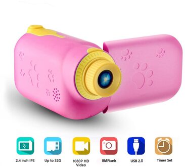 Kids Camera Digitale Camera Oplaadbare Speelgoed Camera 2.2 Inch Lcd-scherm Video Recorder 32Gb Mini Kinderen Camera roze