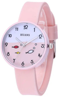 Kids Children's Watches Small Dial Female Student Silicone Quartz Watch Cute Girl heart Montre Lovely Boys Pointer Wristwatch