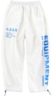 Kids Cool Blue Print Sweatshirt Shirt Tops Zwart Running Casual Hip Hop Broek Kleding Voor Meisjes Jongens Jazz Dans Kostuum kleding wit pants / 140