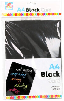 Kids Create Zwart Karton A4, 20 vellen