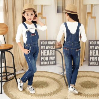 Kids Denim Overalls Jumpsuit Voor Meisjes Gat Gescheurde Jeans Broek Kinderen Denim Bib Jumpsuit Tiener Jeans Broek Jarretel 5