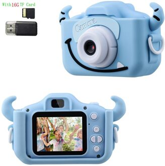 Kids Digitale Camera 1080P HD2.0 Inches Kleurenscherm Dual Selfie Video Game Kinderen Camera Batterij Speelgoed Voor Kinderen met 16G Card3