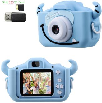 Kids Digitale Camera 1080P HD2.0 Inches Kleurenscherm Dual Selfie Video Game Kinderen Camera Batterij Speelgoed Voor Kinderen met 32G Card4