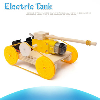 Kids DIY Electric Tank Wooden Science Model Kids Primary School Student Physics Learning Educational Toys For Children
